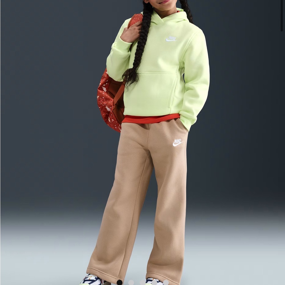 Nike kids Tan Wide Leg Pants Fleece